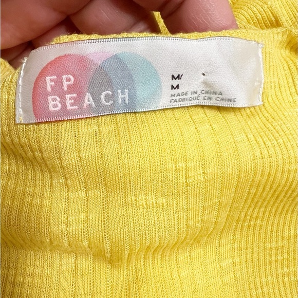 Free People Beach Womens Yellow Moon Walkin Layered Maxi Dress Size Medium - Picture 5 of 7